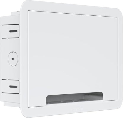ECHOGEAR 9" in-Wall TV Media Box - Recessed TV Outlet & Network Enclosure - Works with Roku, Apple TV, Fire TV Stick, & Samsung One Connect Mini - WiFi Friendly Cable Management Kit