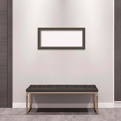 Amanti Art White Cork Board for Wall, 15x33 Vision Board with Brown Wood Frame, Medium Corkboard Office Decor for Home Organization, Rustic Farmhouse Corkboard Pinboard to display items for home