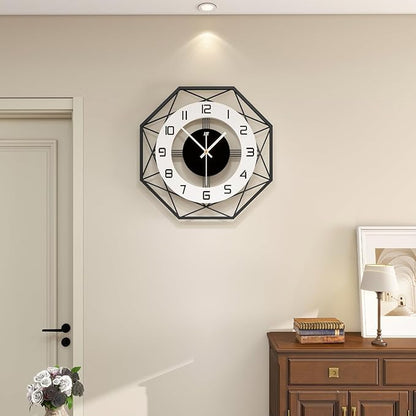 Large Wall Clocks for Living Room Decor Modern Silent Wall Clock for Home House Kitchen Bedroom Decorative Big Wall Clock Non Ticking Battery Operated Quartz for Bathroom Outdoor Indoor 17 in
