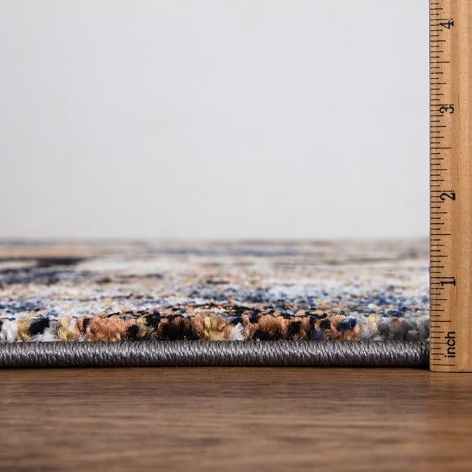 Keen Home Design Runner Rugs - 32"x192" Non-Shedding, Thick Pile Abstract Rugs for Kitchen, Living Room, Bedroom, Dining Room, Entryway - Size: 2'8" x 16', Skies Multi