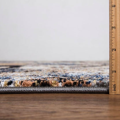 Keen Home Design Runner Rugs - 32"x192" Non-Shedding, Thick Pile Abstract Rugs for Kitchen, Living Room, Bedroom, Dining Room, Entryway - Size: 2'8" x 16', Skies Multi