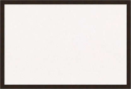 Amanti Art White Cork Board for Wall, 17x25 Vision Board with Brown Wood Frame, Medium Corkboard Office Decor for Home Organization, Rustic Farmhouse Corkboard Pinboard to display items for home