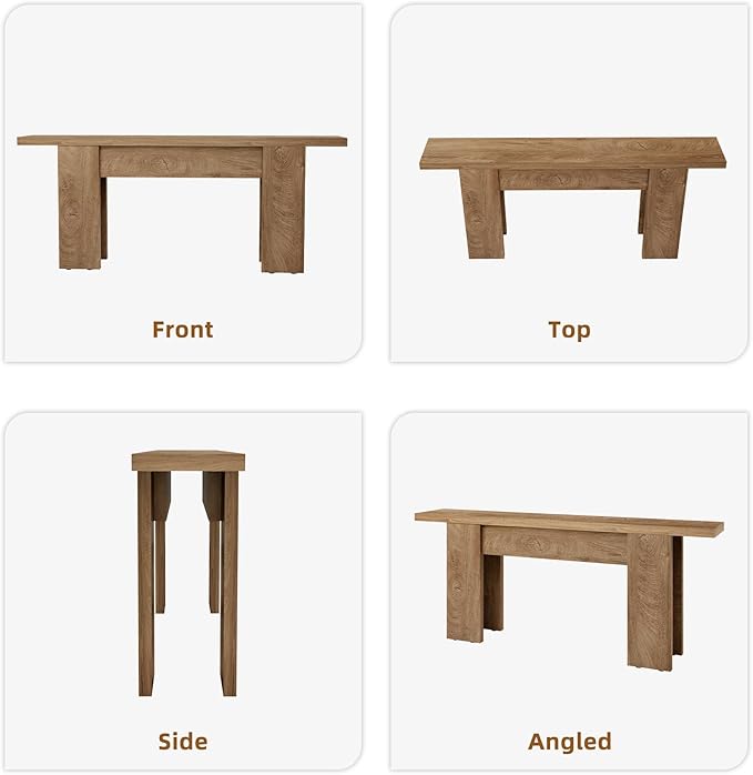 70.9-Inch Long Console Table for Entryway, Wooden Sofa Table Narrow Behind Couch Rectangular, Farmhouse Accent Foyer Entry Tables for Living Room, Entrance, Hallway, Natural Oak Brown