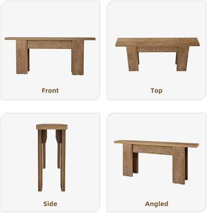 70.9-Inch Long Console Table for Entryway, Wooden Sofa Table Narrow Behind Couch Rectangular, Farmhouse Accent Foyer Entry Tables for Living Room, Entrance, Hallway, Natural Oak Brown