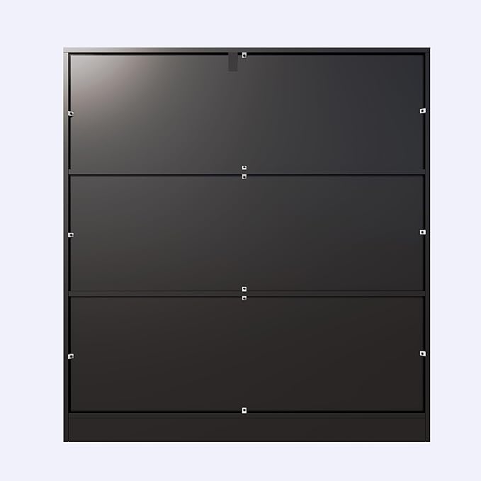Black Bookshelf, Wooden Bookshelf with Base, Cube Storage Organizer, Bookcase for Living Room,Bedroom,Study and Office (Black, 8-Cube)