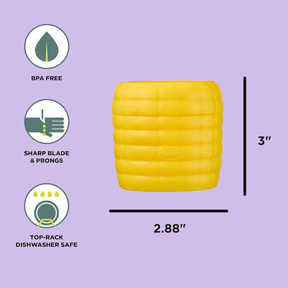 Chef’n Cob Plus Corn Stripper and Peeler for Corn on the Cob, Built-In Safety Pusher