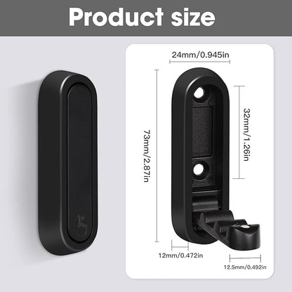 Dntorx Folding Coat Hooks, 6 Pcs Foldable Black Wall Hooks Heavy Duty Foldable Hook Bathroom Towel Hooks Robe Hooks Wall Mounted for Hanging Coat Towels Clothes Hat Bags Keys