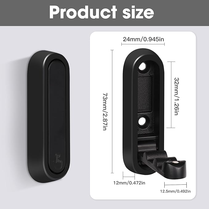 Dntorx Foldable Wall Hook, 40 lbs Heavy Duty Screw Mounted, Aluminum Alloy Flip-Down Black Coat Hook, Space-Saving Folding Wall Hanger for Bathroom Bedroom Entryway Closet, Includes Screws (4 Pack)
