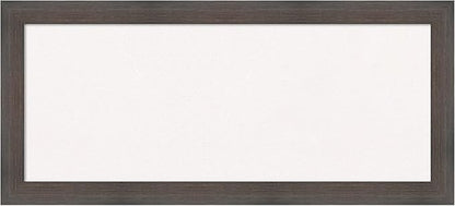 Amanti Art White Cork Board for Wall, 15x33 Vision Board with Brown Wood Frame, Medium Corkboard Office Decor for Home Organization, Rustic Farmhouse Corkboard Pinboard to display items for home