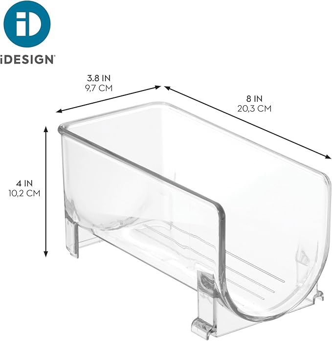 iDesign Stackable Bottle Holder for Water or Wine Bottles– Clear