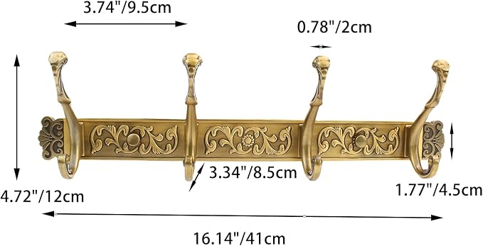 Coat Rack Wall Mount,Vintage Wall Hooks Coat Hooks Antique Towel Racks for Bathroom Entryway Wall Mounted CoatRack Clothes Heavy Duty