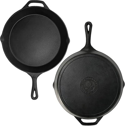 10-1/4 Inch Round Medium Pre-Seasoned Cast Iron Skillet