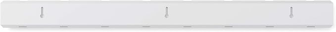 Umbra Flip Wall-Mounted Coat Rack with 8 Hooks – Modern, Space-Saving Storage for Hats, Jackets, Bags, Entryway, Mudroom, Closet, Bathroom, Bedroom – White/Nickel