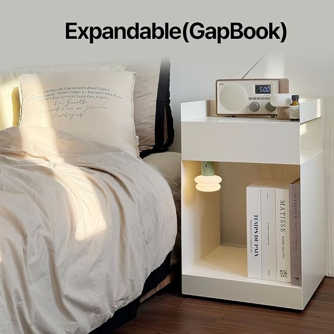 Book Shape Decorative Cable Management Box - Expandable Cable Organizer Box with Magnetic Closure for Home & Office (Gogh Monet, Large)