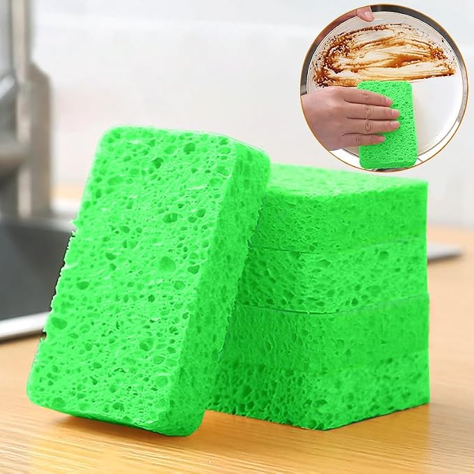 6 - Pack Non-Scratch Scrub Sponges - Sponges for Dishes and Washing Dishes, Cleaning Sponges for Kitchen Home Office, Magical 3D DIY Art and Craft Suppliers（Mixed）