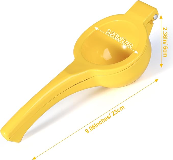 TEZZ Extra Large Citrus Squeezer, Premium Heavy Duty Mental Handhelp Juicer for Lemon, 3.5 Inch Hand Press Lemon Juice Squeeze, Lime Squeezer Bar Tool, Manual Citrus Press | Large bowl ergonomic handle easy handheld press for lemons and limes