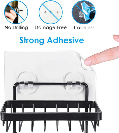 ODesign Soap Dish Sponge Holder with Hook for Bathroom Shower Kitchen Wall Mounted Rustproof Stainless Steel