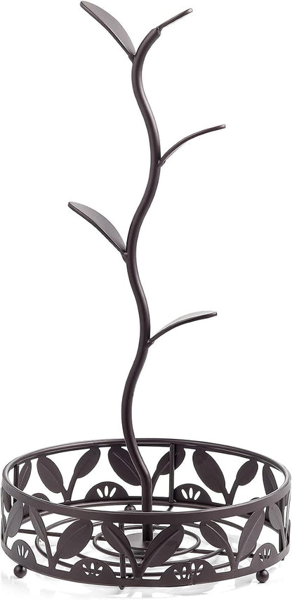 Mug Holder Stand, Countertop Mug Tree, Coffee Pod Holder with Mug Rack, Coffee Counter Bar Accessory & Kitchen Organizer