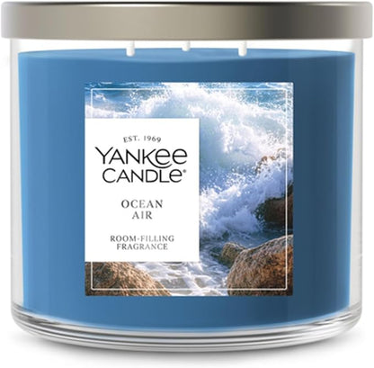 Yankee Candle Ocean Air, Scented Candle, 14.5oz 3-Wick Candle Jar with up to 40 Hours Burn Time