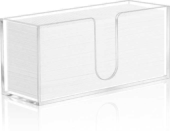 1PACK Paper Towel Holder, Countertop Paper Towel Dispenser Bathroom Paper Hand Towels Dispensers Clear Acrylic Napkin Holder Suitable for Z-fold, C-fold or MultiFold Trifold for Bathroom Kitchen