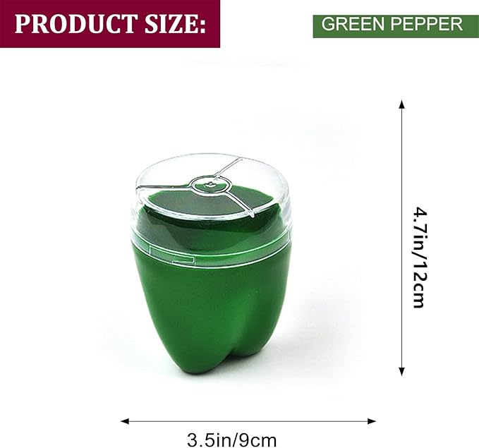 Green Pepper Storage Containers, Reusable Green Pepper Keeper for Refrigerator, Individual Red Pepper Saver Holder Organizer for Fridge to Keep Green Pepper Fresh