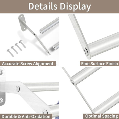 Double Towel Bar for Bathroom Wall 30 Inch, Double Towel Racks for Bathroom Wall Mounted, Stainless Steel Bathroom Towel Holder Towel Hanger (Double Bar-Brushed Nickel, 30 in)