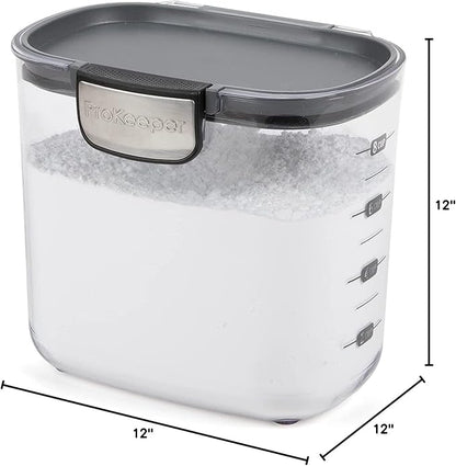 Progressive International ProKeeper+ Clear Plastic Airtight Food Baker's Kitchen Storage Organization Container Canister Set with Magnetic Accessories, 2- Piece Set (Powdered & Brown Sugar 1.4-Quart)
