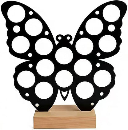 Butterfly Shaped K Cup Holder, Coffee Pod Storage Organizer for 16 Capsules, Classic Black Coffee Bar Accessories, Compatible with Most K-Cups, Suitable for Home Kitchen & Office Countertop
