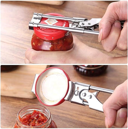 3PCS Master Jar & Bottle Opener, Adjustable Multifunctional Stainless Steel Can Opener Jar Lid Gripper, Manual,Kitchen Accessories（Silver）