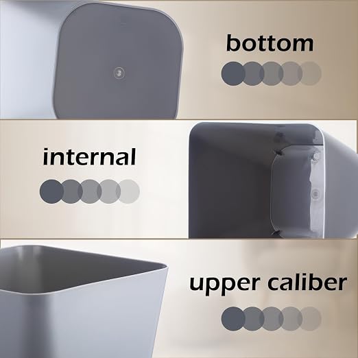 Amyhill 10 Pcs Small Trash Can 2 Gallon Plastic Garbage Can Small Waste Basket for Bathroom Office Kitchen Living Room Bedroom Home Under Desk (Grey)