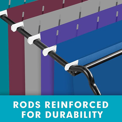 Hanging File Folders, RAZCC 60 Pack Reinforced Hanging Folders Legal Size, Designed for Bulky Files, Filing Cabinet, Adjustable Tabs, Assorted Colors
