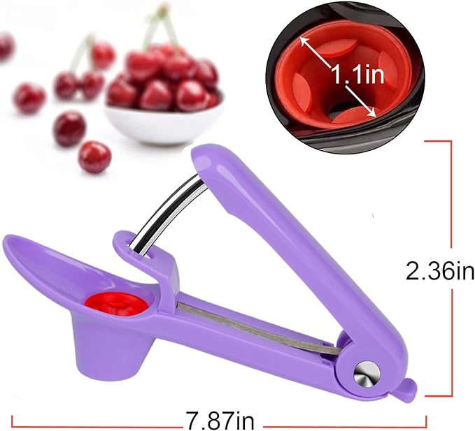 Cherry Pitter Olive Pitter Tool, Cherry Pitter Remover, Fruit Pit Core Remover with Space-Saving Lock Design for Make Fresh Cherry Dishes, Cherry Pie and Jam and Cocktail Cherries
