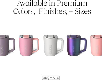 BrüMate Müv - 15oz 100% Leak Proof Insulated Coffee Mug with Handle & Lid - Stainless Steel Coffee Travel Mug - Double Walled Coffee Cup (Mocha)