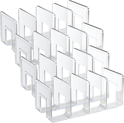 4 Pack Clear Acrylic File Organizer, Purse Organizer, File Sorter Desktop File Folder Organizer for Book, Envelopes, Mail, Document, Notebook, Office Supplies, Handbag