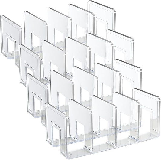 4 Pack Clear Acrylic File Organizer, Purse Organizer, File Sorter Desktop File Folder Organizer for Book, Envelopes, Mail, Document, Notebook, Office Supplies, Handbag