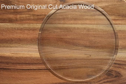 21" Acacia Wood Lazy Susan Organizer Kitchen Turntable for Cabinet Pantry Table Organization