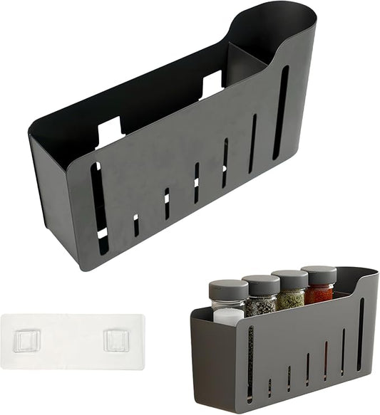 Cabinet Door Organizer, Adhesive Mount Kitchen Storage for Foil, Plastic Wrap & Food Bags - Behind the Door Dispenser for Pantry, Cabinet, Small Spaces