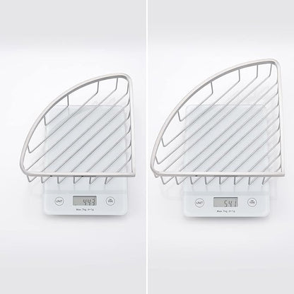 [2 Pack] Corner Shower Caddy Organizer, SUS304 Stainless Steel Heavy Duty Rust-Proof Shelf Shampoo Holder, Wall Mounted Storage Rack for Bathroom Kitchen, Brushed Nickel
