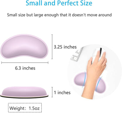 Dapesuom Mouse Wrist Rest, Ergonomic Memory Foam Mouse Wrist for Computer Desk Mats Support, PU Leather Hand Rest Pad Cushion for Gaming, Laptop, Men, Women, Pain Relief & Easy Typing, Queen Pink