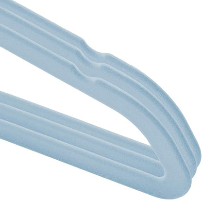 Casafield 50 Velvet Kid's Hangers - 14" Size for Children's Clothes - Light Blue