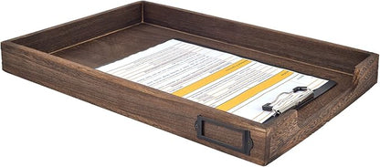 11 x 17 Paper Tray Organizer Legal Size Desk Tray Wooden Paper Tray Organizer Tabloid Size Document Folder for Engineering Office &Home Desktop Document Organizer