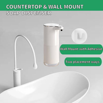 Automatic Liquid Soap Dispenser, Touchless Soap Dispenser Bathroom,Upgrade Hand & Dish Electric Dispenser Adjustable Waterproof Wall Mount Kitchen Auto Soap Pump for Thin and Thick Liquid