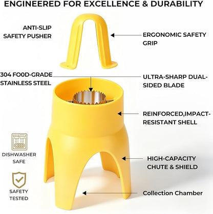 LIIGEMI Corn Stripper & Peeler Tool – Safe, Fast Corn Kernel Remover for Fresh, Cooked & Dry Corn – Non-Slip Handle, Essential Kitchen Gadget for Easy Meal Prep
