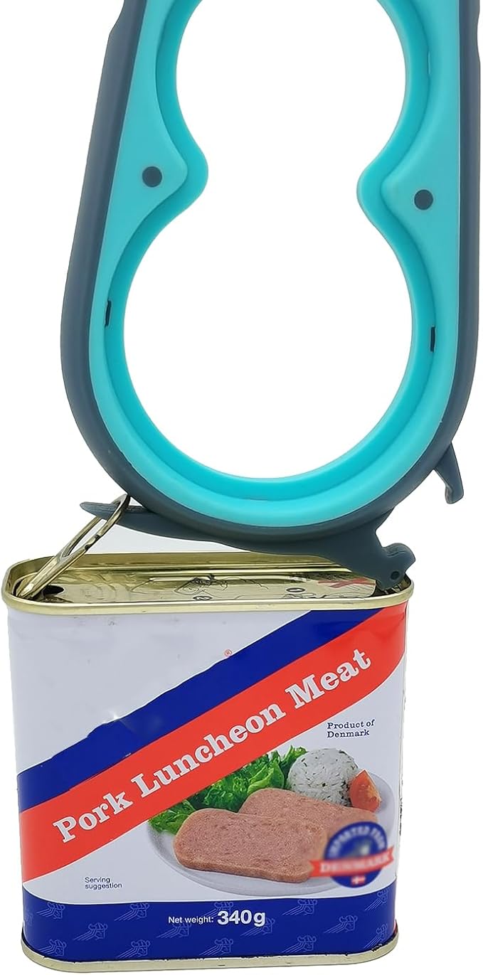 Otstar Jar Openers for Weak Hands, 5 in 1 Bottle Opener for Seniors with Arthritis - Multifunctional Lid Remover Set, Includes Non-slip Rubber Jar Gripper Pad, Wine Opener (Blue and Grey)