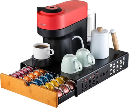 FlagShip for Nespresso Pod Holder Coffee Pod Organizer for Vertuo Pod Storage Morden Design Large Capacity Fits All Size Vertuo Pods