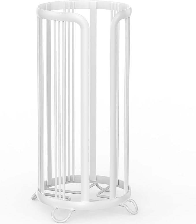 Toilet Paper Holder Stand, Freestanding Bathroom Tissue Organizer, Minimalistic Storage Solution, Reserve Mega Rolls,Stylish Bathroom Floor Toilet Paper Stand-White