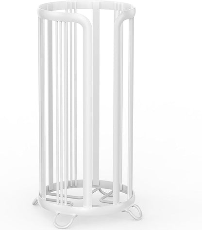 Toilet Paper Holder Stand, Freestanding Bathroom Tissue Organizer, Minimalistic Storage Solution, Reserve Mega Rolls,Stylish Bathroom Floor Toilet Paper Stand-White