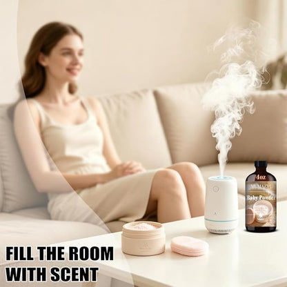 Baby Powder Fragrance Oil, Baby Powder Oil 4 Fl Oz 120ML for Diffuser Humidifier Yoga Cleaning DIY Candle Soap Making MUMAZYL Essential Oils