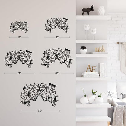 SIGNLEADER Metal Wall Art Decor Couple Secret Words Modern Abstract Wall Sculpture Hangings Home Decoration for Living Room, Bedroom, Bathroom, Kitchen, Outdoor - 18" Black