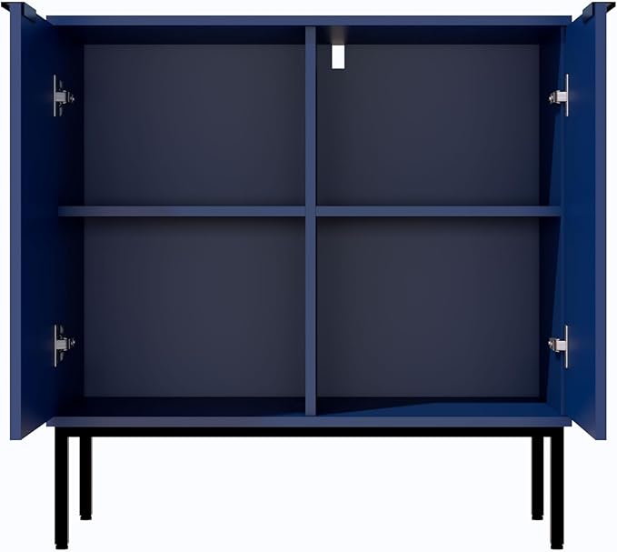 Fluted Sideboard, Buffet Cabinet with Storage, Wooden with Doors and Shelves, Accent Cabinet for Living Dining Room, Entryway